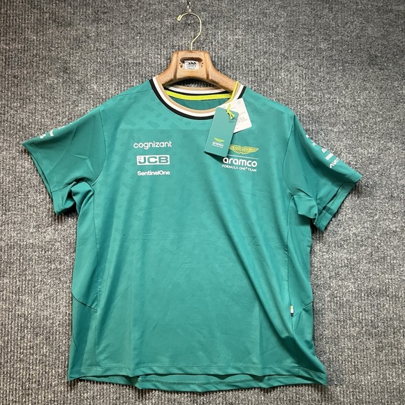 Aston Martin Aramco Formula 1 Racing Jersey Womens XL Green Hugo Boss Racing NWT